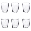 Set mit 6 transparenten Wassergläsern aus mundgeblasenem Glas 300ml Cancun Aktion