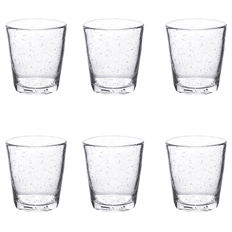 Set mit 6 transparenten Wassergläsern aus mundgeblasenem Glas 300ml Cancun Aktion