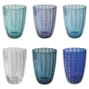 6er-Set Glas-Wassergläser mit weißen Punkten 300 ml Kalahari Angebot