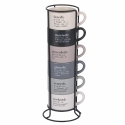 Set aus 6 Porzellan-Espressotassen 90ml mit Ständer Victionary Week Aktion