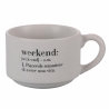 Set aus 6 Porzellan-Espressotassen 90ml mit Ständer Victionary Week Auswahl