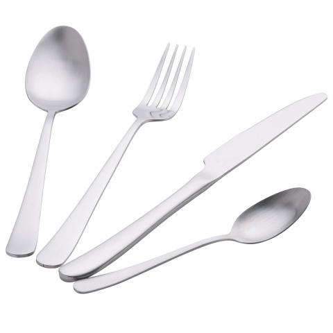 24-teiliges Besteckset aus Edelstahl, matt Silber, Round Aktion
