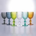 Set mit 6 farbigen Gläsern 210ml mit strukturierter Oberfläche New Mexico Aktion