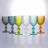 Set mit 6 farbigen Gläsern 210ml mit strukturierter Oberfläche New Mexico Aktion