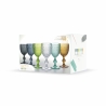 Set mit 6 farbigen Gläsern 210ml mit strukturierter Oberfläche New Mexico Kosten