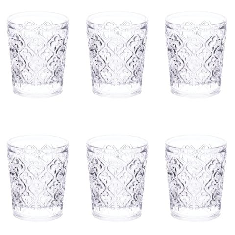 6-teiliges Trinkgläser-Set aus Glas mit texturierter Oberfläche 240 ml Marrakech Aktion