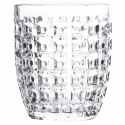 Set aus 6 Wassergläsern 350ml mit geprägter Oberfläche im Geometrie-Design Modell
