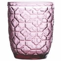 Set aus 6 Wassergläsern 350ml mit geprägter Oberfläche im Geometrie-Design Eigenschaften