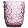 Set aus 6 Wassergläsern 350ml mit geprägter Oberfläche im Geometrie-Design Eigenschaften