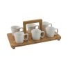 6er-Set Esspressotassen aus Porzellan 90 ml mit Tablett Essential Angebot