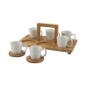 6er-Set Esspressotassen aus Porzellan 90 ml mit Tablett Essential Verkauf