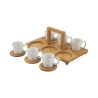 6er-Set Esspressotassen aus Porzellan 90 ml mit Tablett Essential Sales