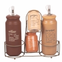 5-teiliges Gewürz-Set mit Steinzeug-Ölflasche Victionary A Sales