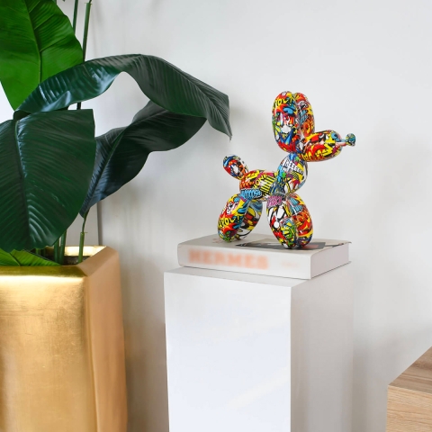 Skulptur modern Ballonhund Pop Art Harz Statue MiniMira-PA Aktion