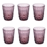 Set aus 6 Wassergläsern 280ml mit Reliefdekor Nobilis 2 Sales
