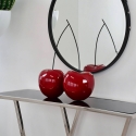 Skulptur Paar Kirschen in rot lackiertem Harz Pop Art Opla Aktion