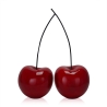 Skulptur Paar Kirschen in rot lackiertem Harz Pop Art Opla Angebot