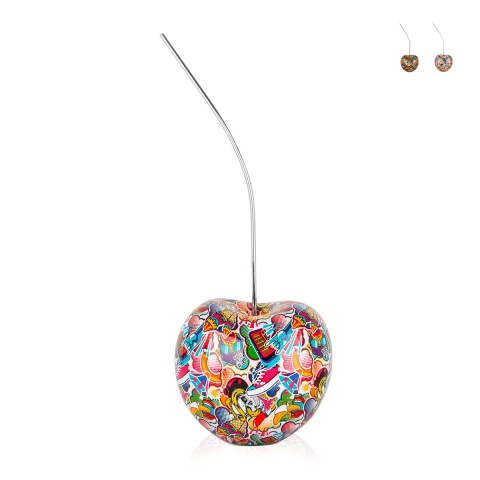 Skulptur Kirsche Pop Art Harz modern Comics Kora-PA Aktion