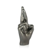 Skulptur Harz Metalleffekt gekreuzte Finger moderne Statue Aira Sales