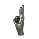 Skulptur Harz Metalleffekt gekreuzte Finger moderne Statue Aira Katalog