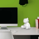 Skulptur aus lackiertem Harz Teddybär low poly moderne Statue Rimo-L Verkauf
