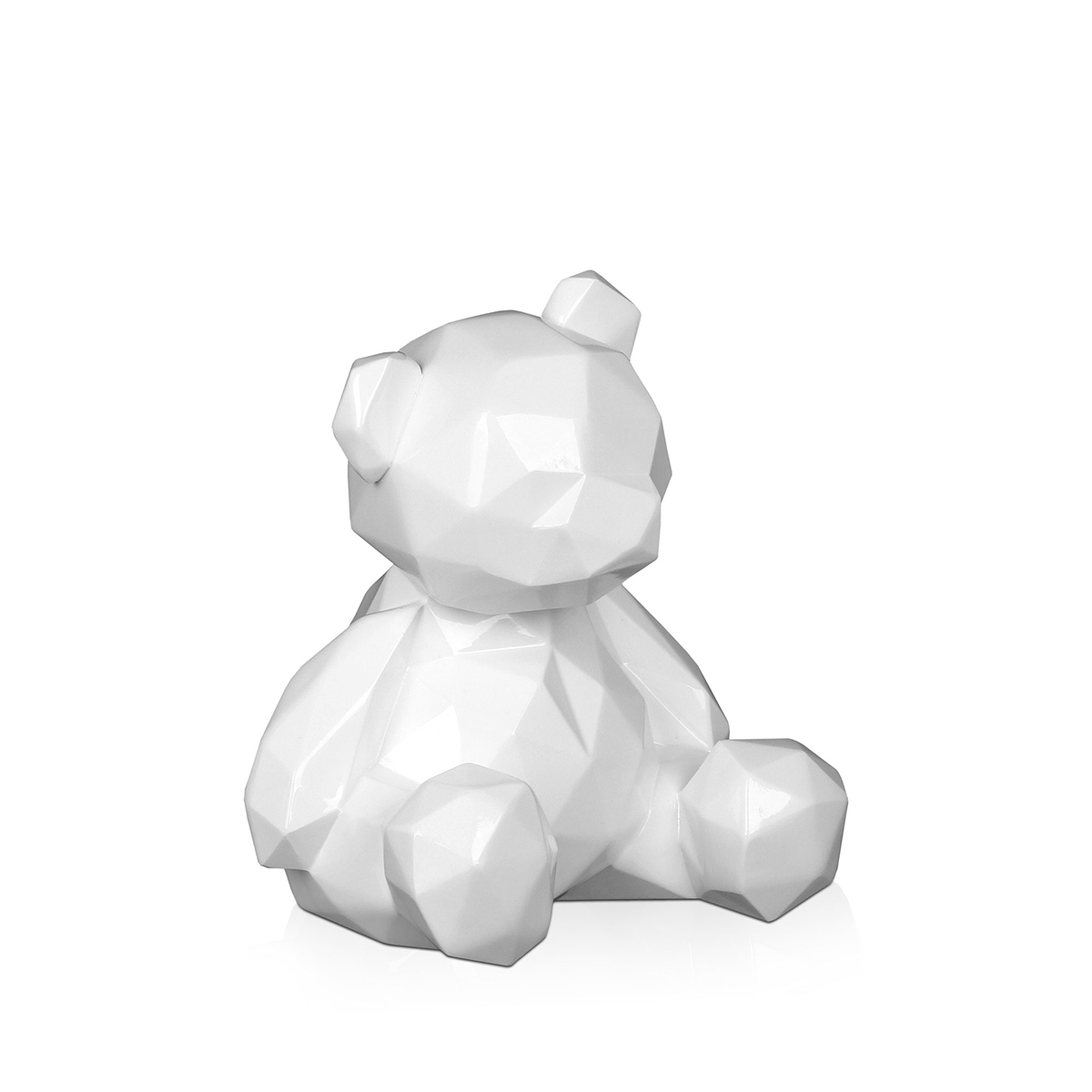 Skulptur aus lackiertem Harz Teddybär low poly moderne Statue Rimo-L Aktion Skulptur aus lackiertem Harz Teddybär low poly moderne Statue Rimo-L Aktion