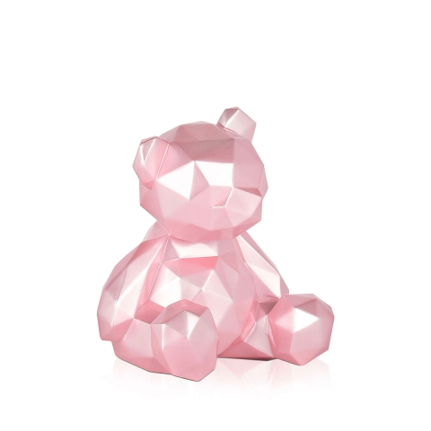 Skulptur modern Harz Teddybär Low-Poly Perleffekt Rimo-P Aktion