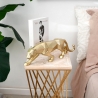 Skulptur Panther Low Poly aus Kunstharz mit Metalleffekt Kari-M Verkauf