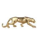 Skulptur Panther Low Poly aus Kunstharz mit Metalleffekt Kari-M Rabatte