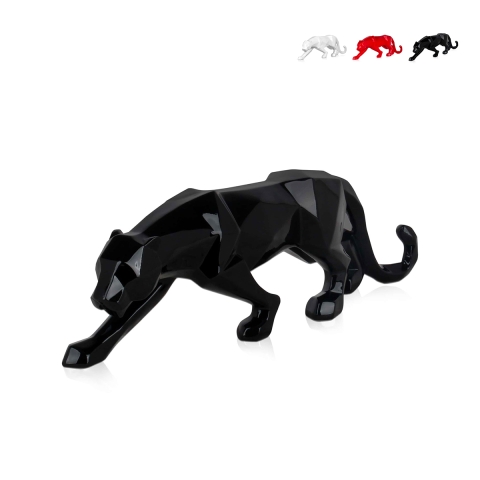 Skulptut aus lackiertem Harz modern Panther low poly Kari-L Aktion