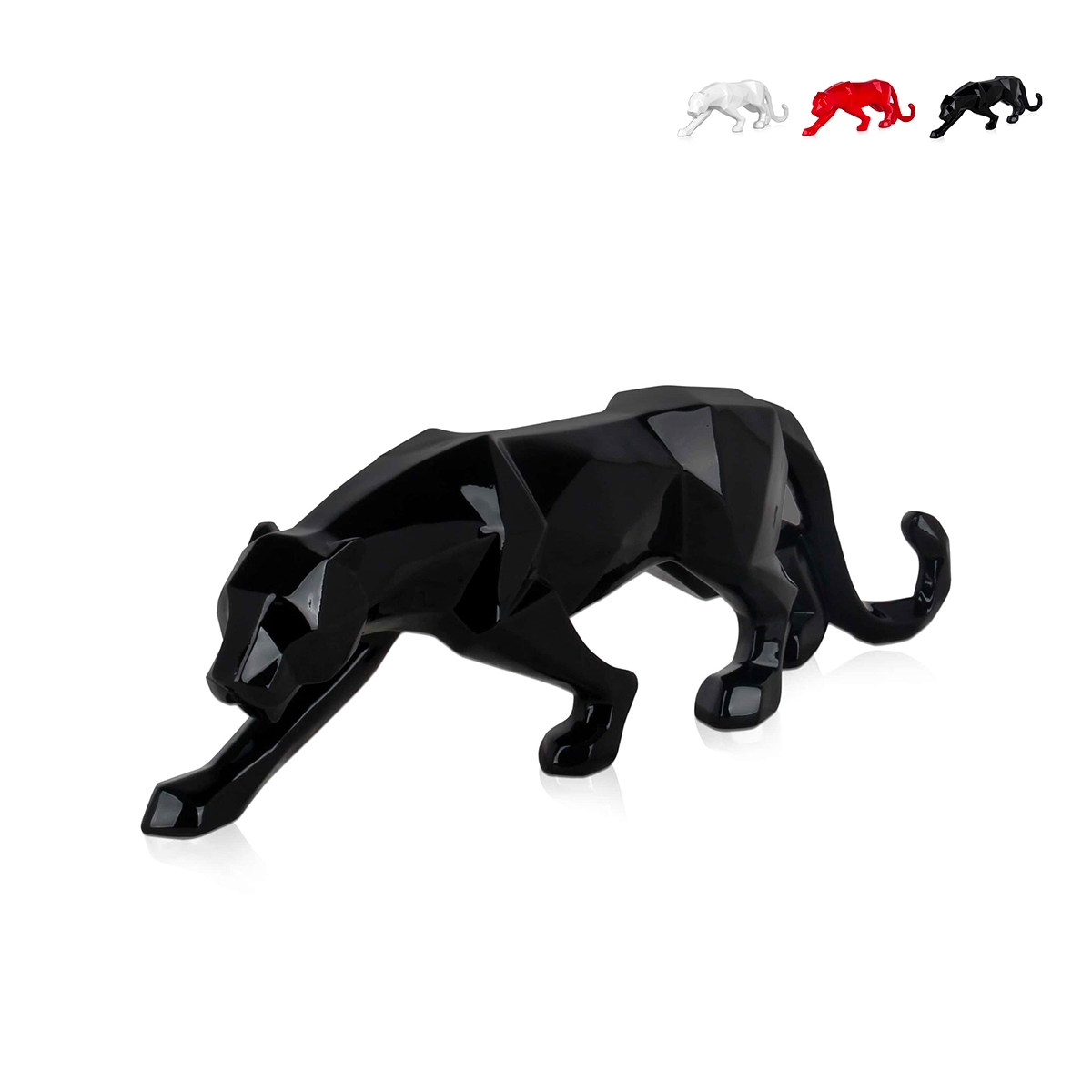 Skulptut aus lackiertem Harz modern Panther low poly Kari-L Aktion Skulptut aus lackiertem Harz modern Panther low poly Kari-L Aktion