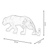 Skulptut aus lackiertem Harz modern Panther low poly Kari-L 