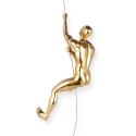 Wandskulptur aus Kunstharz Kletterer mit Metalleffekt Design Vero-M Eigenschaften