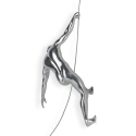 Statuette Kletterer Harz Wandskulptur Metalleffekt Bata-M Sales