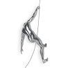 Statuette Kletterer Harz Wandskulptur Metalleffekt Bata-M Sales