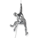 Statuette Kletterer Harz Wandskulptur Metalleffekt Bata-M Rabatte