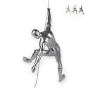 Statuette Kletterer Harz Wandskulptur Metalleffekt Bata-M Aktion