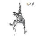 Statuette Kletterer Harz Wandskulptur Metalleffekt Bata-M Aktion