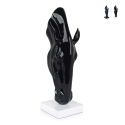 Skulptur modern aus lackiertem Harz Pferdekopf Knyph-L Lagerbestand