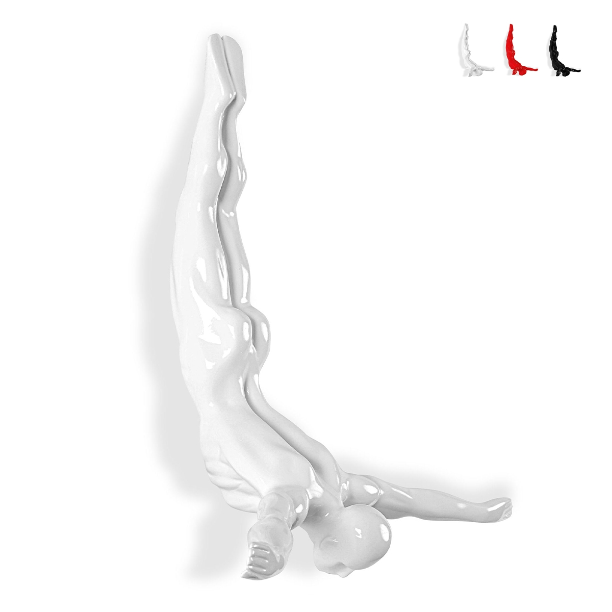 Wandskulptur aus lackiertem Harz Statuette Taucher Veda-L Aktion Wandskulptur aus lackiertem Harz Statuette Taucher Veda-L Aktion