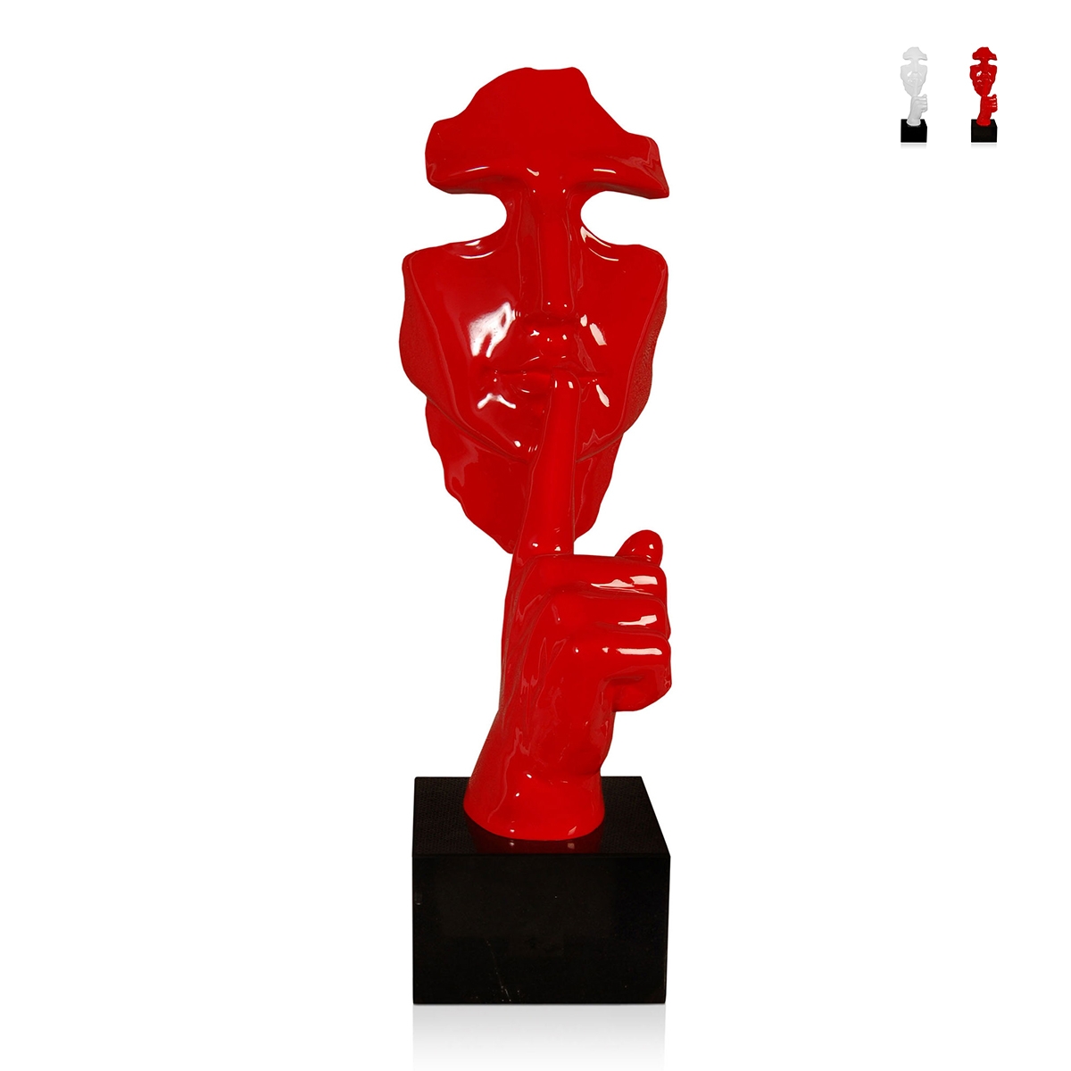 Skulptur surrealistisch männliches Gesicht aus lackiertem Harz Lira-L Aktion Skulptur surrealistisch männliches Gesicht aus lackiertem Harz Lira-L Aktion