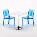 Weiß Quadratisch Tisch und 2 Stühle Farbiges Polypropylen-Innenmastenset Grand Soleil B-Side Demon