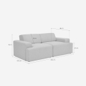 Sofa 2-Sitzer Stoff modernes Design 202x100x76cm Acamar 