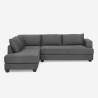 Sofa Design Ecke 3-Sitzer modern aus grauem Stoff Alhena Angebot