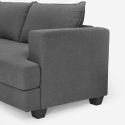 Sofa Design Ecke 3-Sitzer modern aus grauem Stoff Alhena Katalog