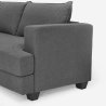 Sofa Design Ecke 3-Sitzer modern aus grauem Stoff Alhena Katalog