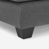Sofa Design Ecke 3-Sitzer modern aus grauem Stoff Alhena Lagerbestand