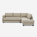 Sofa 3-Sitzer Ecke Design mit Halbinsel in beige Stoff Avior Angebot