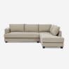 Sofa 3-Sitzer Ecke Design mit Halbinsel in beige Stoff Avior Angebot