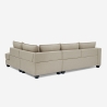 Sofa 3-Sitzer Ecke Design mit Halbinsel in beige Stoff Avior Rabatte